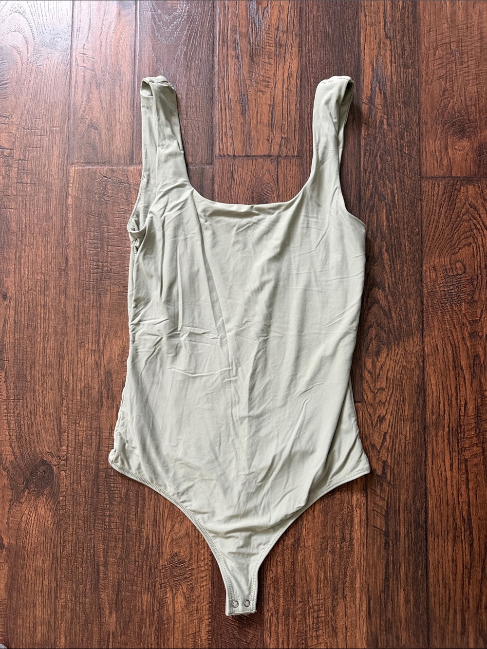 Abercrombie & Fitch Olive Green Scoop Neck Bodysuit Tank